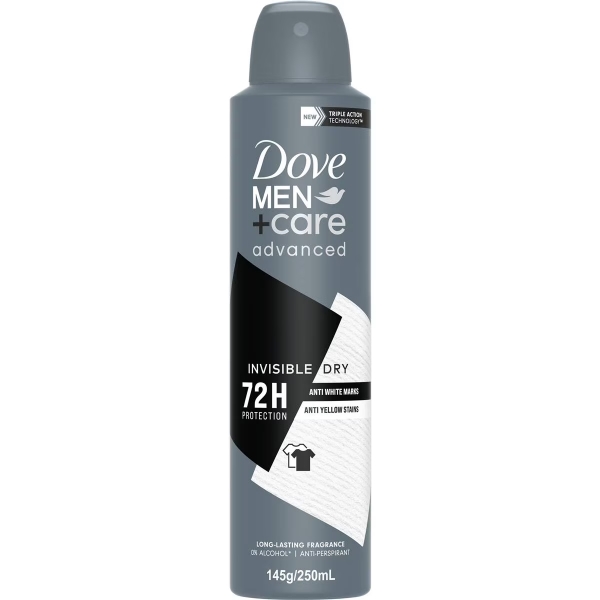 Dove Anti Perspirant Aerosol Men Invisible Dry 250mL