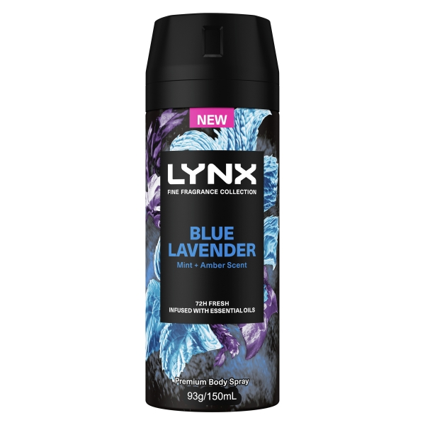 Lynx Body Spray Fine Fragrance Blue Lavender 150ml