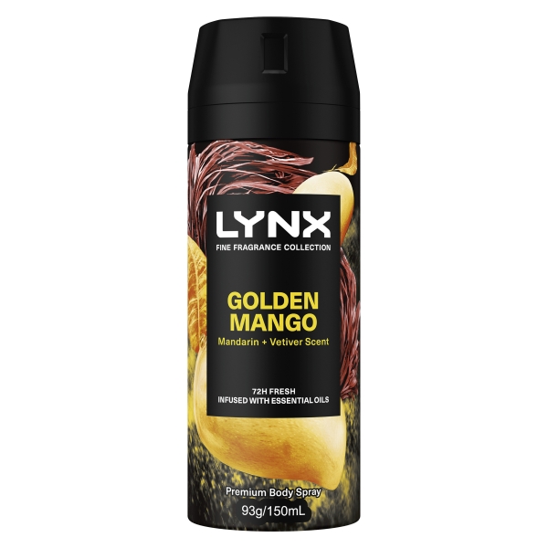 Lynx Body Spray Aerosol Golden Mango 150ml