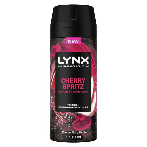Lynx Body Spray Fine Fragrance Cherry Spritz 150ml