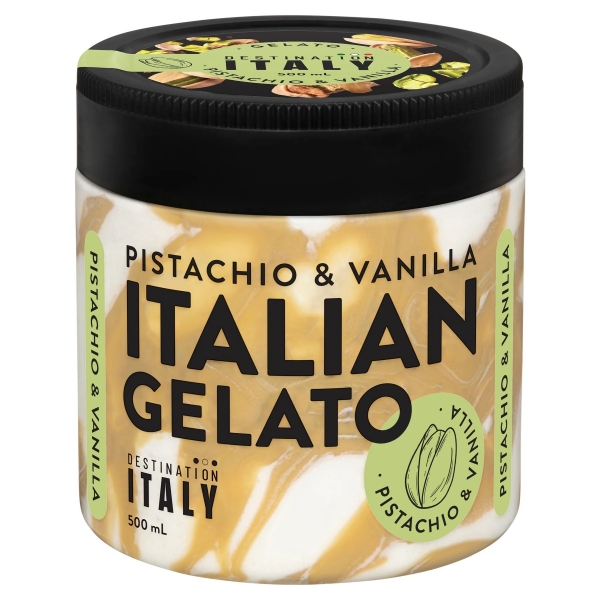 Destination Italy Gelato Pistachio & Vanilla 500ml