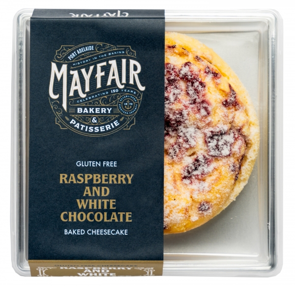 Mayfair Bakery Baked Cheesecake Raspberry & White Chocolate Gluten Free 190g