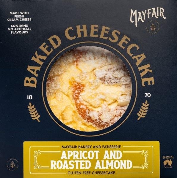 Mayfair Bakery Gluten Free Baked Cheesecake Apricot & Almond 920g