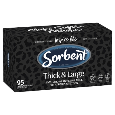 Sorbent Tissues Thick & Large White 95 Pack