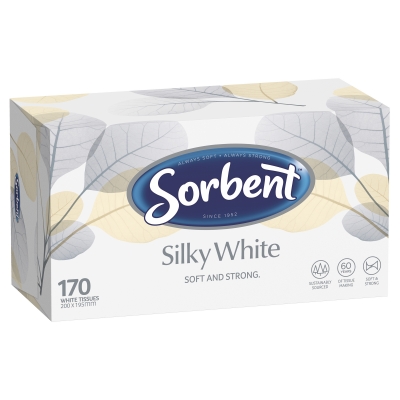 Sorbent Tissues Silky White 170 Pack 