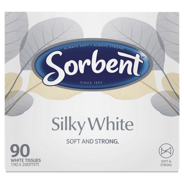 Sorbent Tissues White 90 Pack