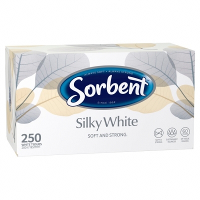 Sorbent Tissues Soft White 250 Pack