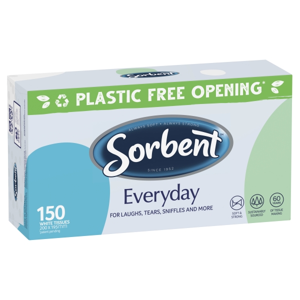 Sorbent Everyday Facial Tissue 150 Pack