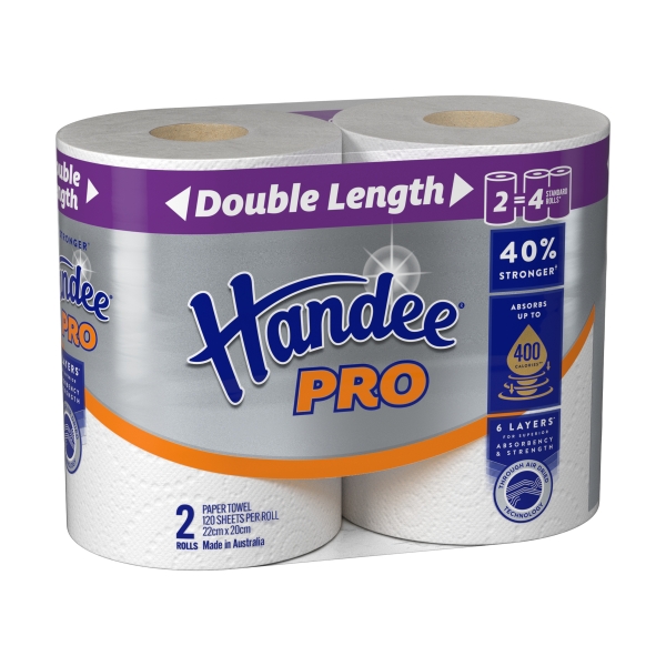 Handee Pro Paper Towels Double Length 2 Pack