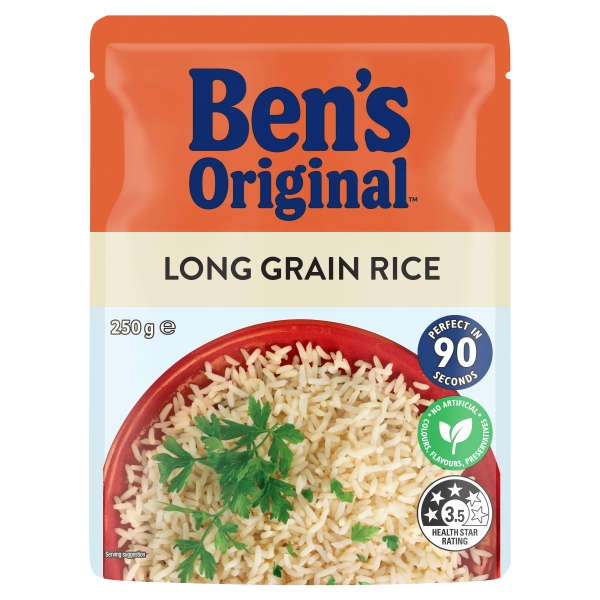Ben's Original Long Grain Microwave Rice Pouch 250g