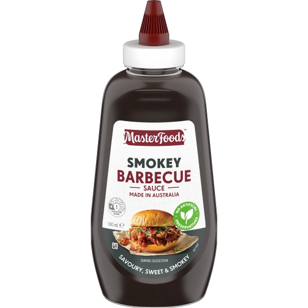 MasterFoods Smokey Barbecue Sauce Squeezy 500ml