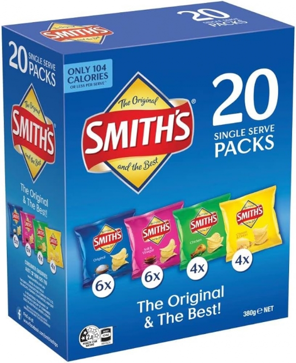 Smith's Crinkle Cut Variety Chips Box 20 Pack