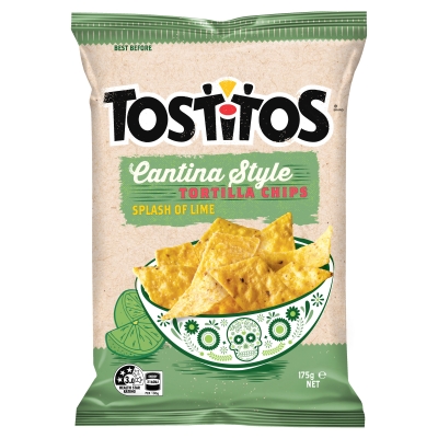 Tostitos Cantina Style Tortilla Chips Lime 175g
