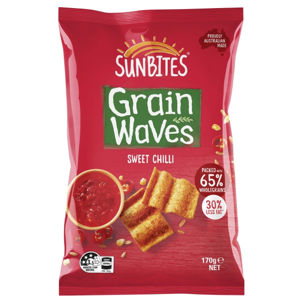 Sunbites Grain Waves Sweet Chilli 170g