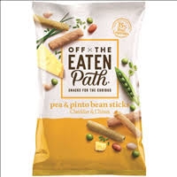 Off The Eaten Path Pea & Pinto Bean Sticks Cheddar & Chives 100g