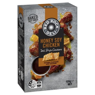 Red Rock Deli Crackers Honey Soy Chicken 135g