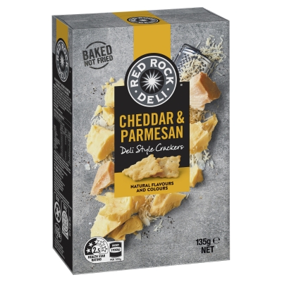 Red Rock Deli Crackers Cheddar & Parmesan 135g