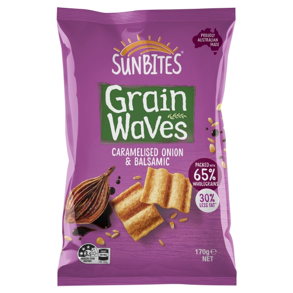 Sunbite Grain Waves Caramelised Onion & Balsamic 170g