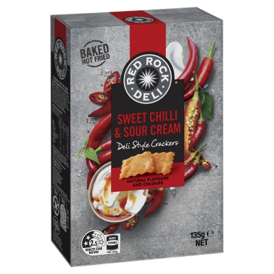 Red Rock Deli Crackers Sweet Chilli & Sour Cream 135g