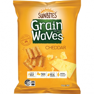Sunbites Grain Waves Cheddar 170g | Adelaide's Finest Supermarkets