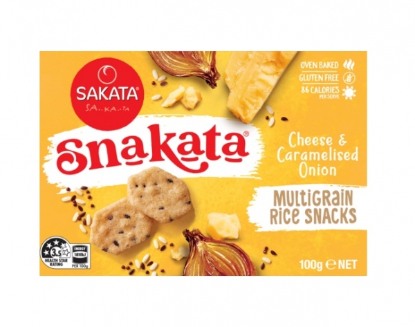 Sakata Snakata Multigrain Rice Snacks Cheese & Onion 100g