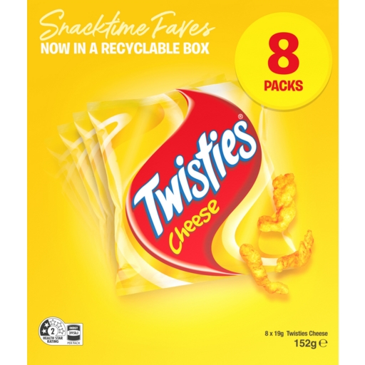 Twisties Cheese 8 Pack 152g
