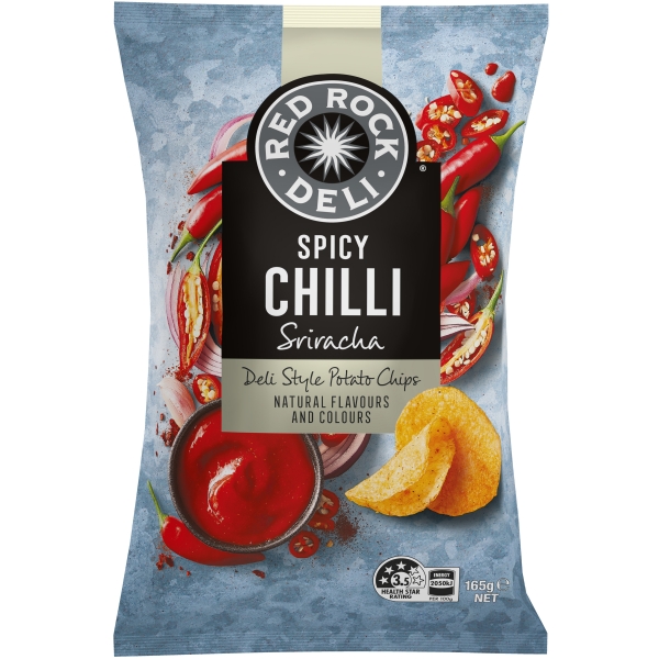Red Rock Deli Spicy Chilli Sriracha Chips 165g
