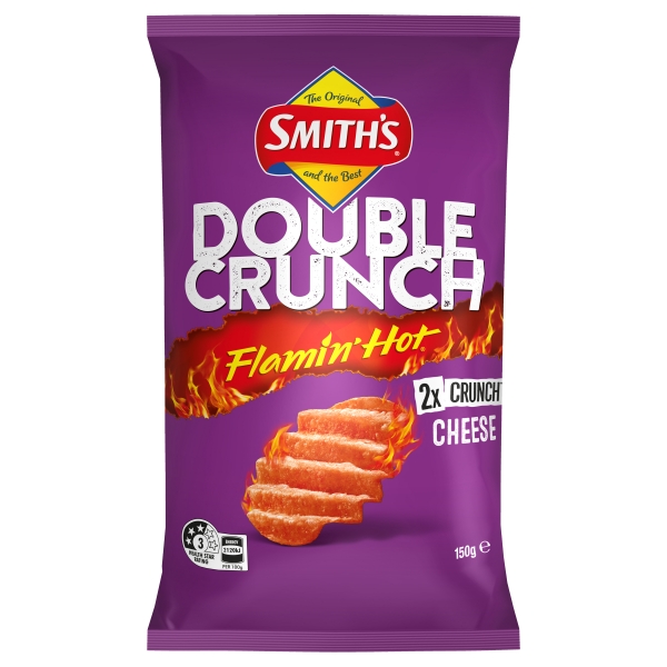 Smith's Double Crunch Flamin' Hot Spicy Cheese Chips 150g