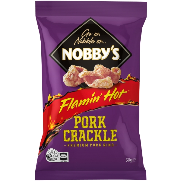 Nobby's Pork Crackle Flamin' Hot 50g