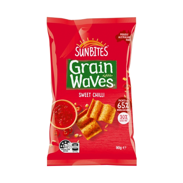 Sunbites Grain Waves Sweet Chili 90g | Adelaide's Finest Supermarkets
