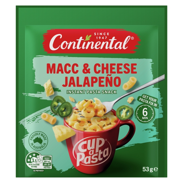 Continental Cup A Pasta Macc & Cheese Jalapeno 53g