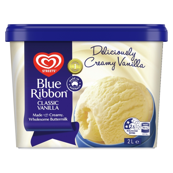 Streets Blue Ribbon Ice Cream Vanilla 2lt