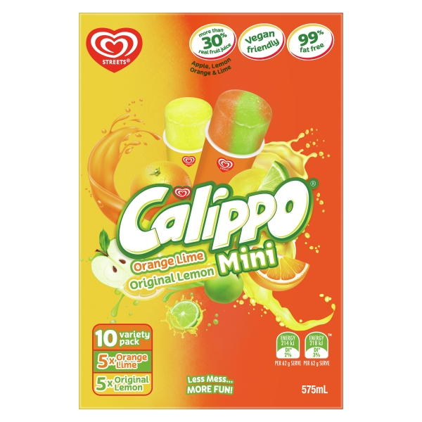 Streets Calippo Lemon Orange Lime Minis 10 Pack 575ml