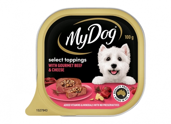 My Dog Select Toppings Gourmet Beef & Cheese 100g
