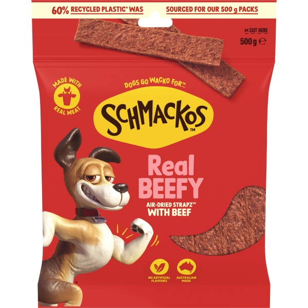 Schmackos Strapz With Beef 500g