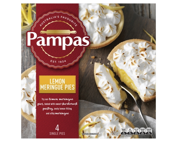 Pampas Lemon Meringue Pies 4 Pack 400g