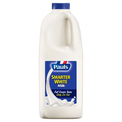 Pauls Milk Smarter White 2% Fat 2lt