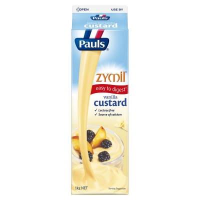 Pauls Custard Zymil Lactose Free Vanilla 1kg