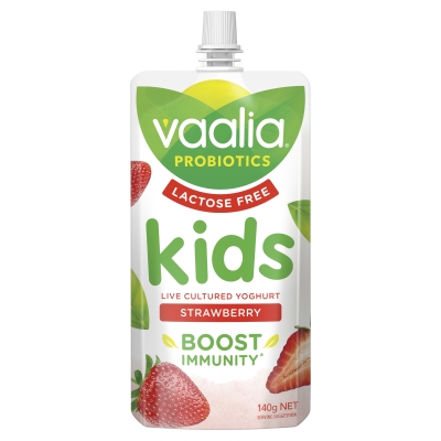 Vaalia Yoghurt Pouch Kids Lactose Free Strawberry 140g