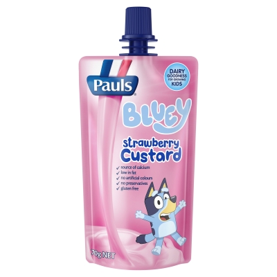 Pauls Custard Strawberry Pouch 70g