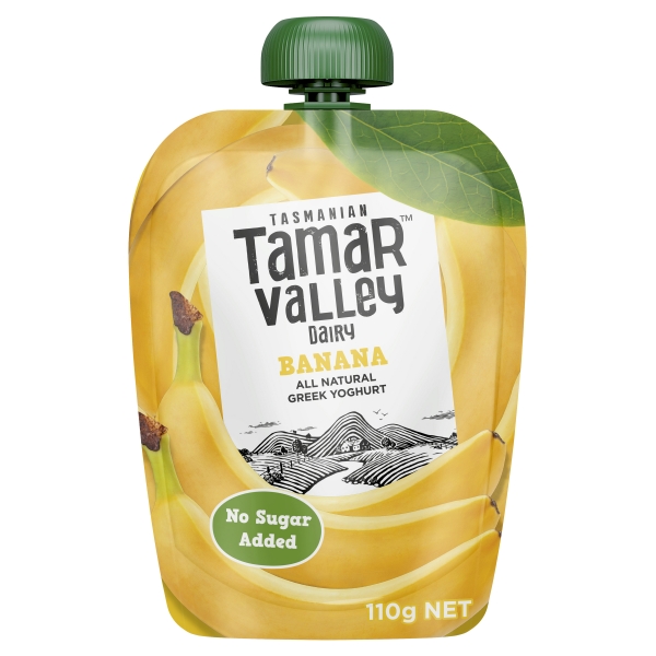 Tamar Valley Yoghurt Kids Greek Banana Pouch 110g