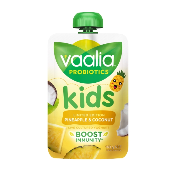Vaalia Yoghurt Kids Pouch Pineapple & Coconut 140g