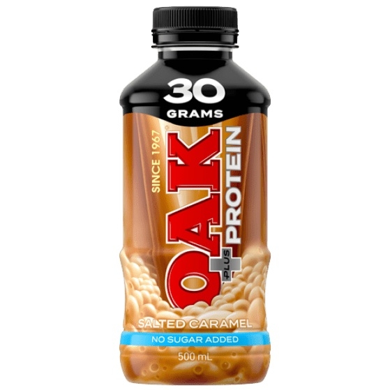 Oak Plus Protein Salted Caramel Milk No Sugar Added 500ml