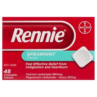 Rennies Spearmint Antacid Tablets 48 Pack