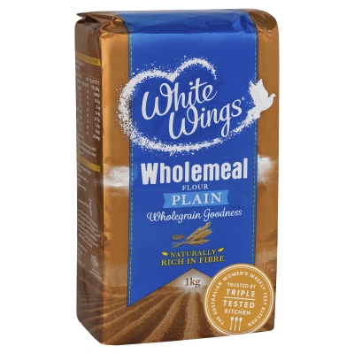 White Wings Wholemeal Plain Flour 1kg