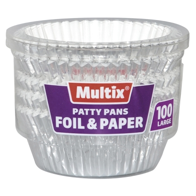 Multix Patty Pans Foil & Paper 100 Pack