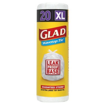 Glad Wavetop Tie Bags XL 50lt 20 Pack