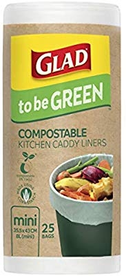 Glad Compostable Kitchen Bag Mini 8lt 25 Pack