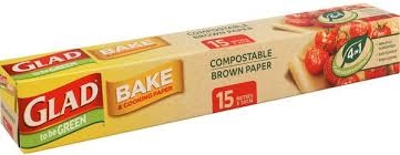 Glad Bake Compostable Brown Baking Paper 15m