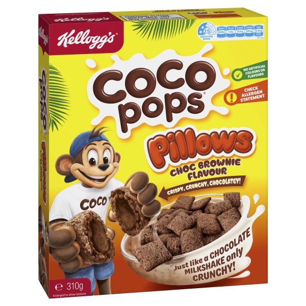 Kellogg's Coco Pops Pillows Choc Brownie Flavour 310g